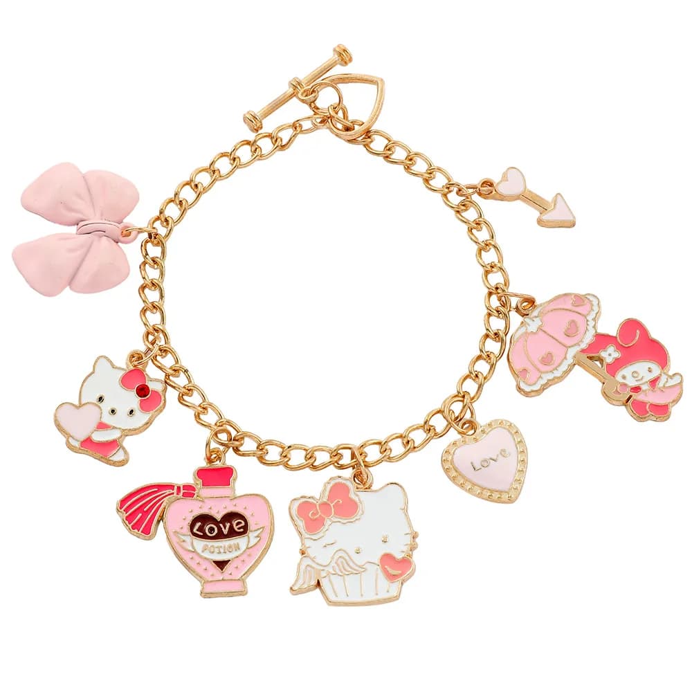Braccialetti con ciondoli Hello Kitty cartoon Kawaii per bracciale e braccialetto da donna Regali di gioielli da donna Sanrio