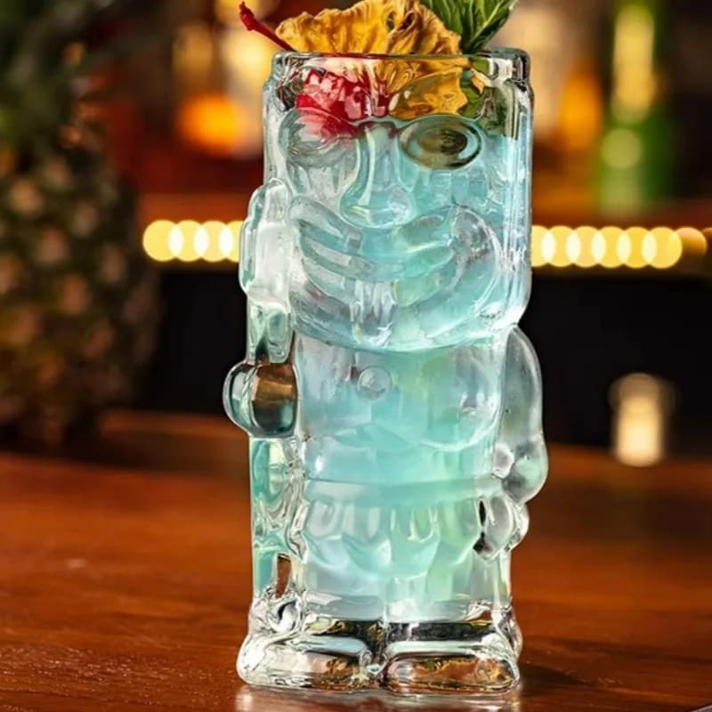 Tazza Creativa Stile Tiki, Bicchiere per Cocktail Hawaiano, Contenitore Multiuso per Succhi e Birra, Decorazione per Casa, Bar e Feste