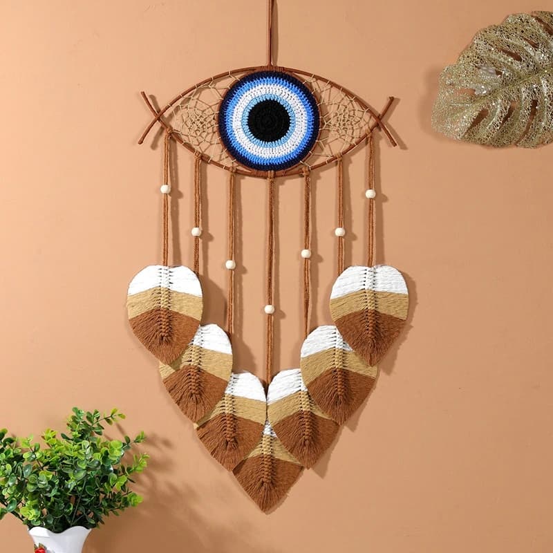 Macrame Dream Catcher Eyes Large Wall Hangings Home Decorations Bohemian Wind Chimes Home Decor Door Pendants Handmade Ornaments