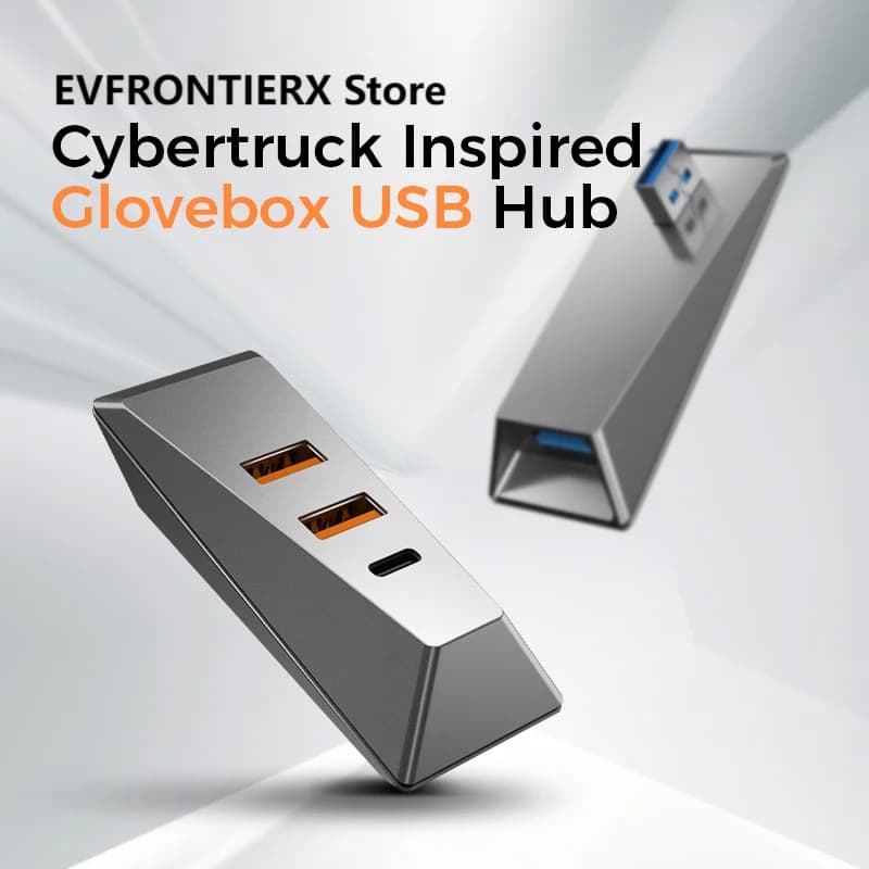 Tesla Model 3/Y/3 Highland/Y Juniper 21+ Glovebox Hub USB 4 USB 3.0 Expansion Ports Data Transfer and Charging