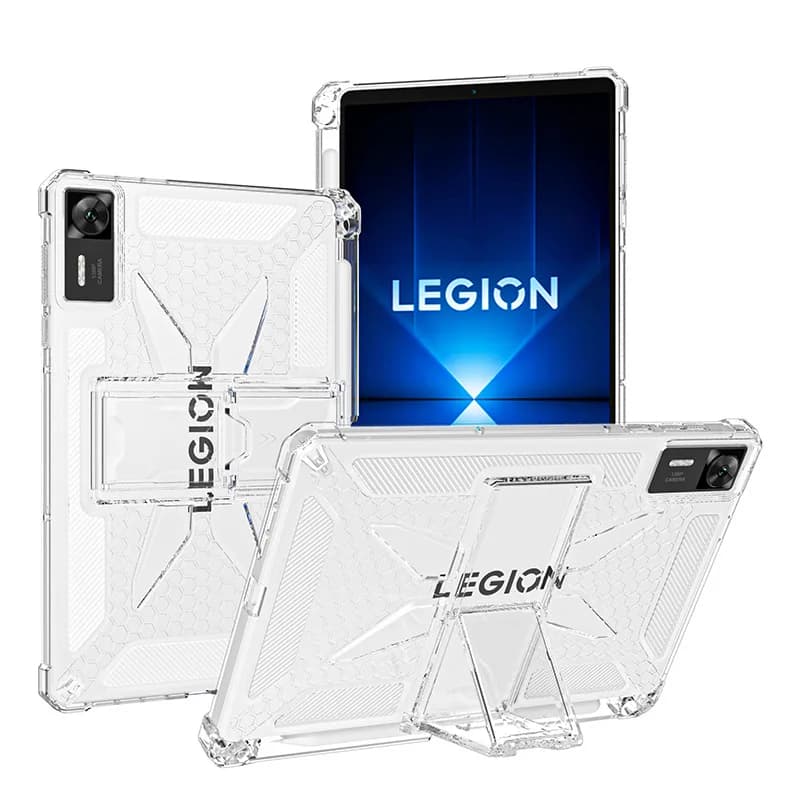 Pencil Holder For Lenovo Legion Y700 Gen 5 4 3 2 8.8" Tablet Case Clear TB323FU TB322FC TB321FU TB320FC TPU Cover with Kickstand