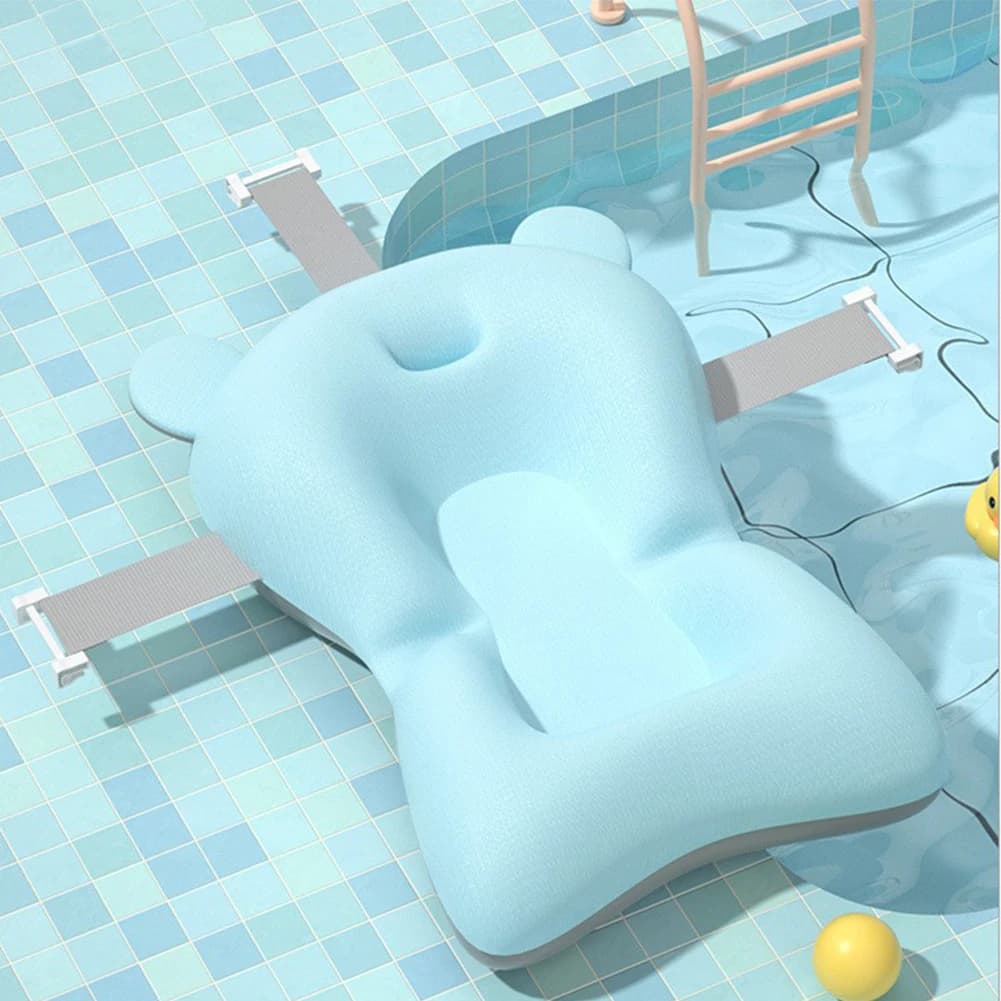 Cuscino da bagno per neonato sedile antiscivolo tappetino da bagno per doccia neonato portatile fornisce Comfort e supporto per bambino 0-12 mesi