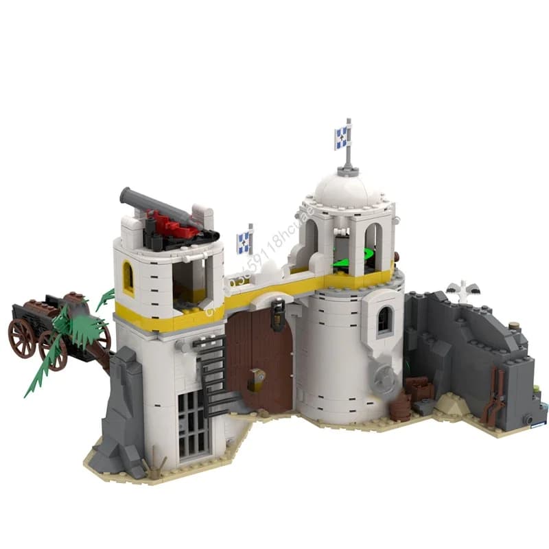 774 pezzi MOC Soldati Imperiali, Cancello e Faro, Postazione Pirata, Blocchi da Costruzione, Giocattolo Natalizio, Idea Regalo Creativa