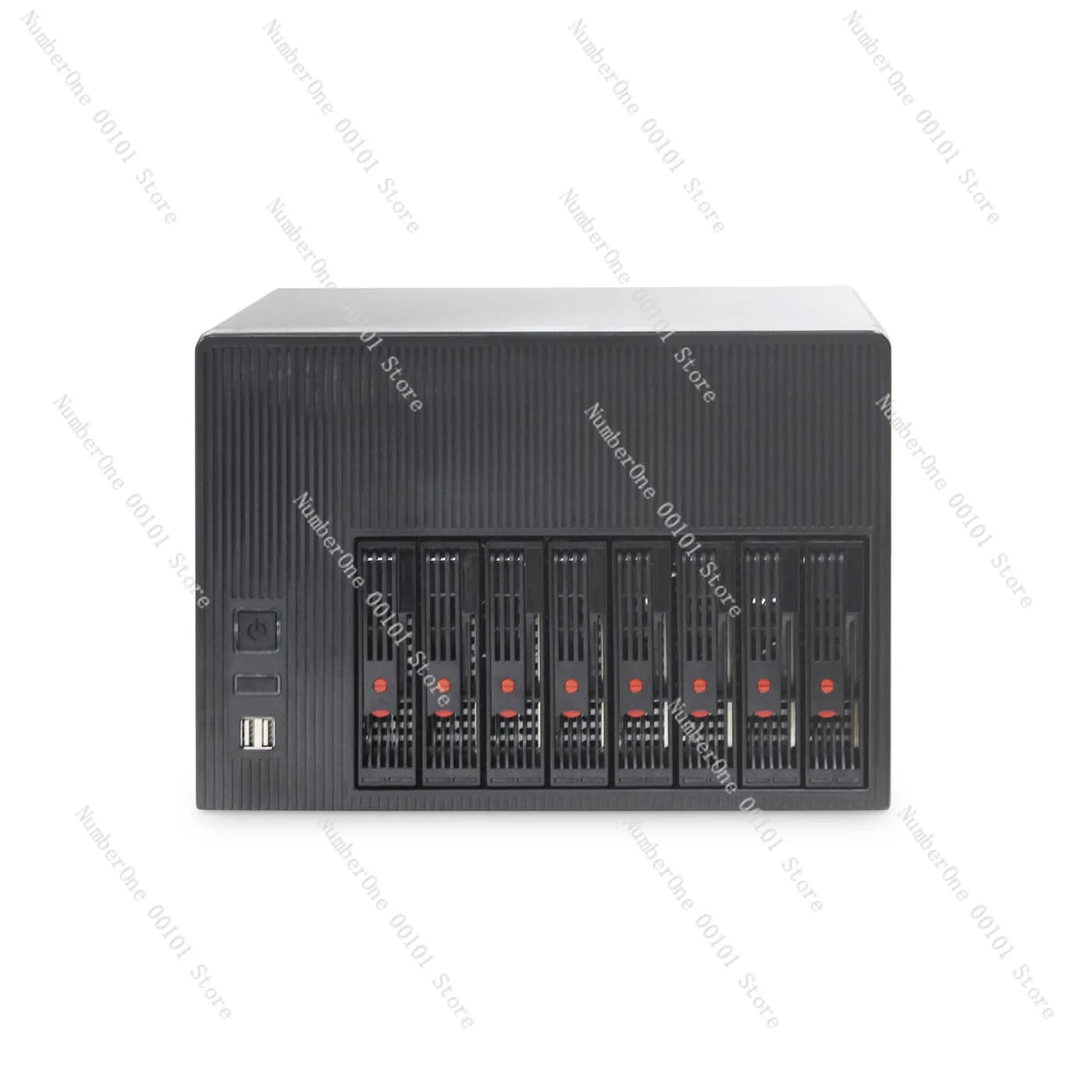Chassis NAS nero, chassis di archiviazione con 8 slot, scheda madre MATX, USB 3.0