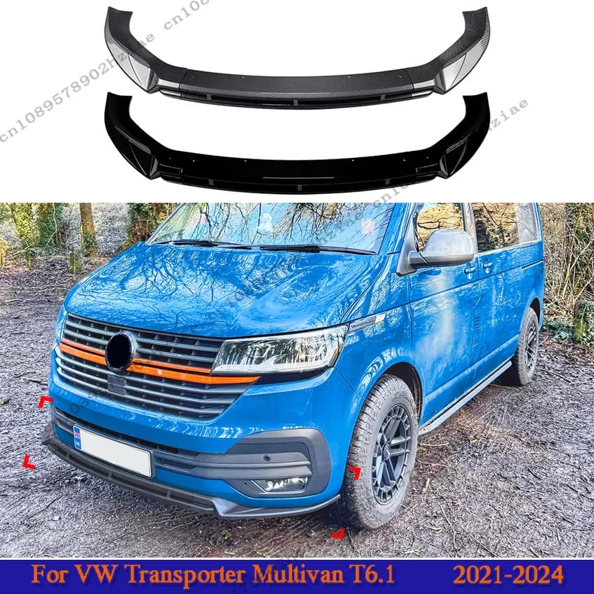 Upgrade estetico Tuning per VW Transporter Multivan T6.1 2020-2024 - Spoiler diffusore per paraurti anteriore auto, accessori