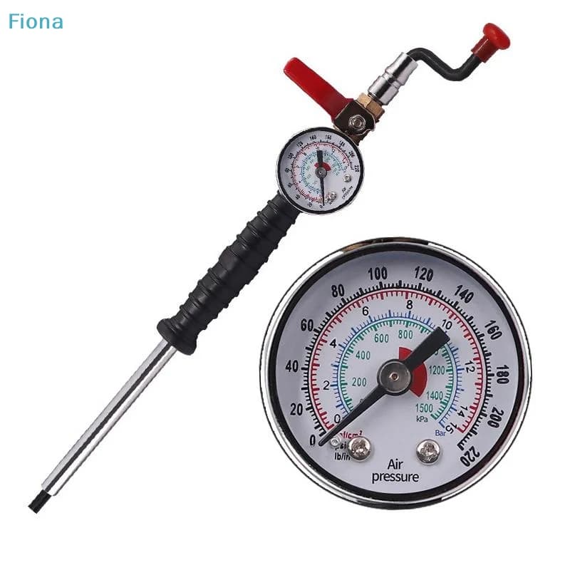 ✔ Manometro per Gonfiaggio Pneumatici 220 PSI, Misuratore di Pressione Analogico per Veicoli