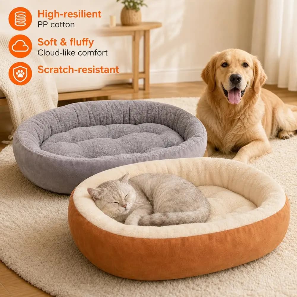 Pet Bed Super Soft Polar Fleece Thickened Warm Nest for Autumn and Winter Pet Sleeping Cushion for Small Medium Large Dogs Cats