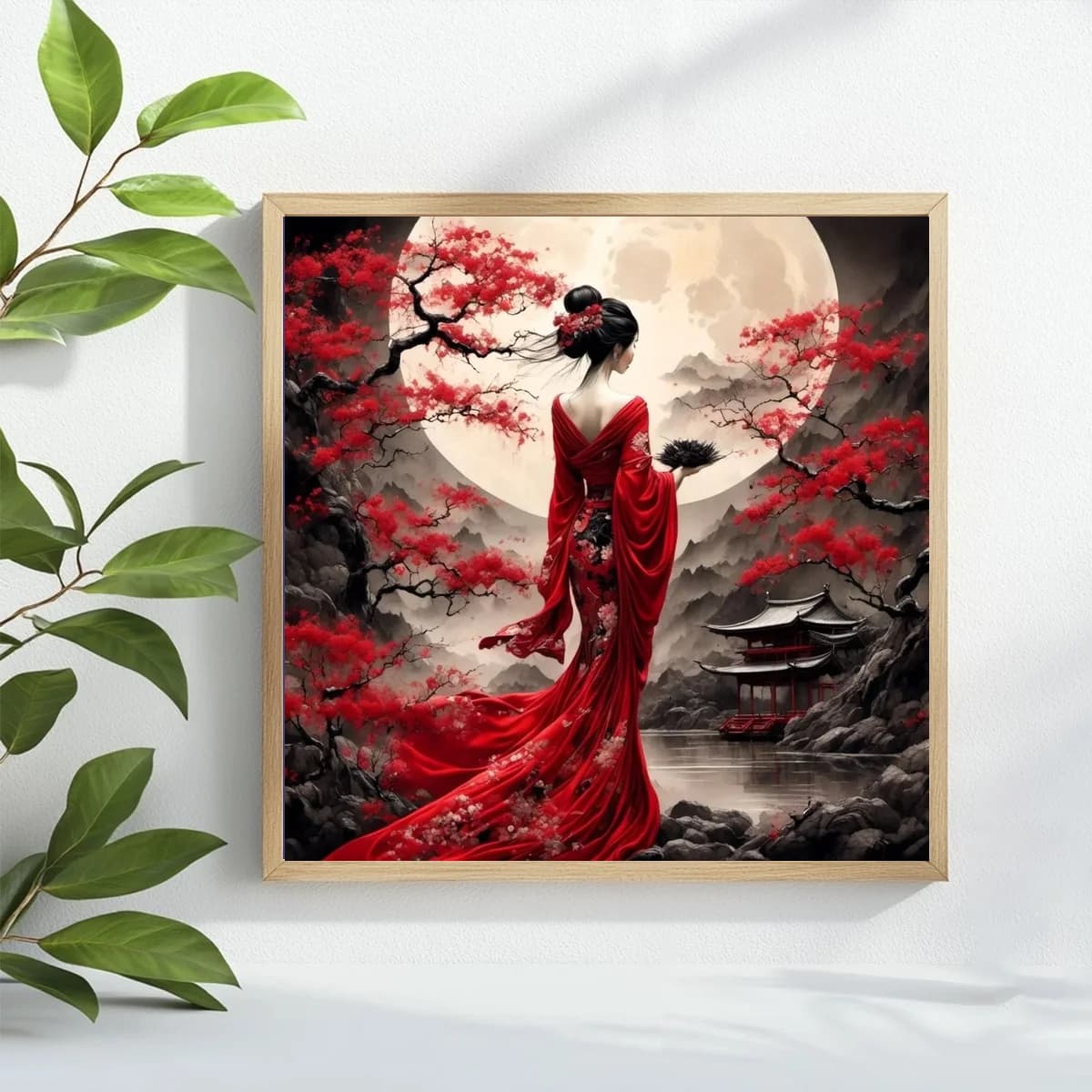 1 pezzo senza cornice 40x40 cm/ 15,7x15,7 pollici 11CT/14CT set fai da te stampato a punto croce, signore eleganti, adatto per principianti adulti