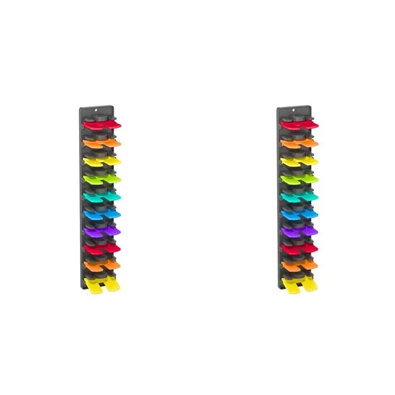 AB46-2X Hat Organizer For Baseball Caps With Built-In Spring Clips - Wall Mount Closet Hat Rack Holder
