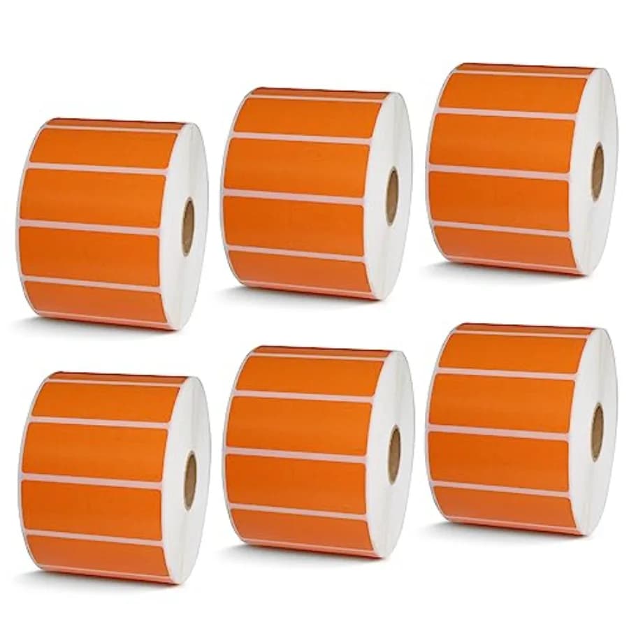 Etichette per cartelle e indirizzi da 2,625" x 1" compatibili con stampanti di etichette Zebra/Rollo, adesivo premium e perforate [6 rotoli 12]