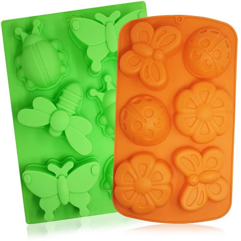 Insects, Butterflies, Flowers Silicone Mold For Baking Mousse Cake Form Mold Silicone Forms For Soap Jelly Mold Ice Cube Maker