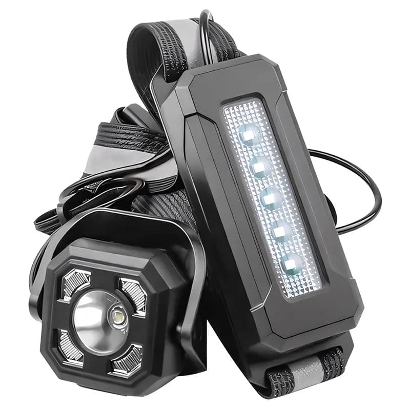 Sport Reflective Belt with LED Light for Night Race and Cycling, Multifunction, Red Warning Light, Adjustable, USB Rechargeable