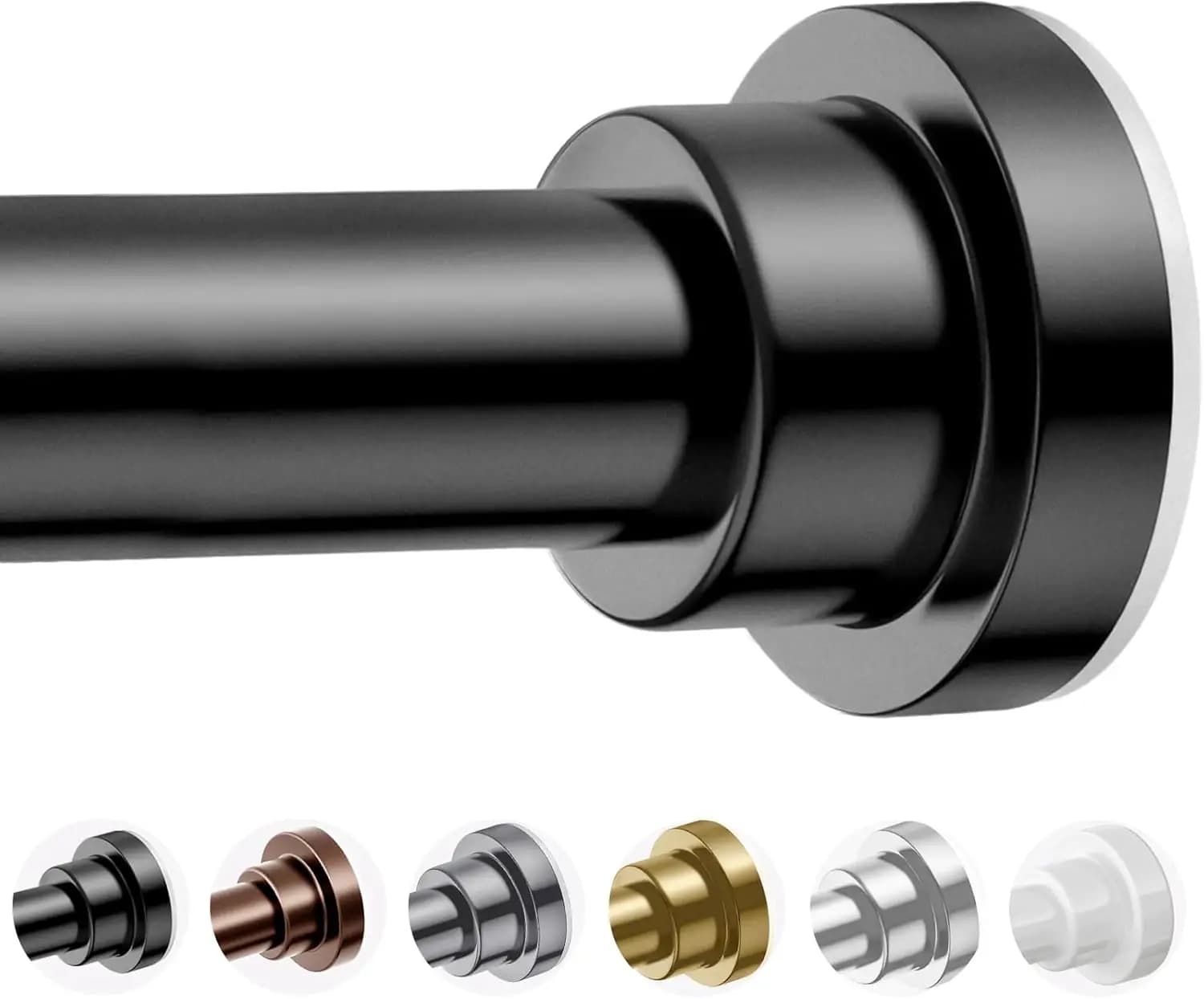 Shower Curtain Rod, 27-76 Inch Adjustable Tension Rod, 1 Inch Diameter Stainless Steel, Heavy Duty Non-Slip for Bathroom