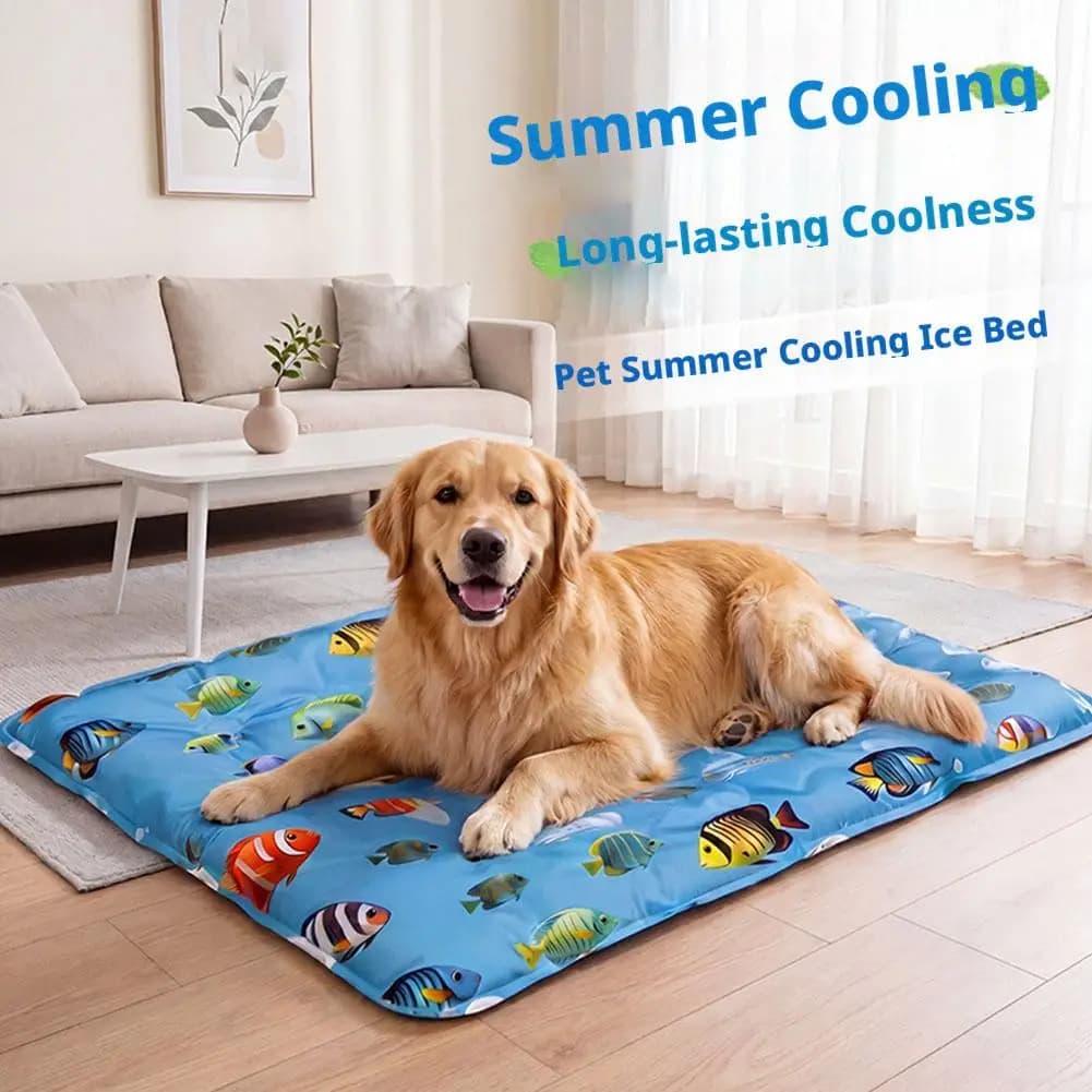 Dog Cooling Mat, Self Cooling Gel Ice Pad for Dogs&Cats, Self-Cooling Mat Waterproof Wipe-Clean, Summer Beds for Pets