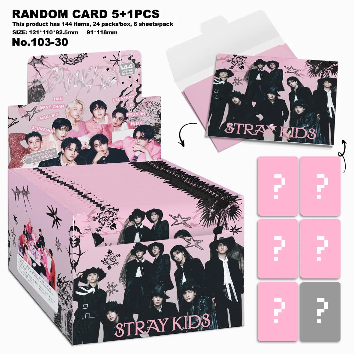 Stray Kids Nuovo Album DO IT Merch 5+1 Photocards Casuali in Busta, Pacchetto Regalo di Supporto per Fan e Collezionisti Kpop