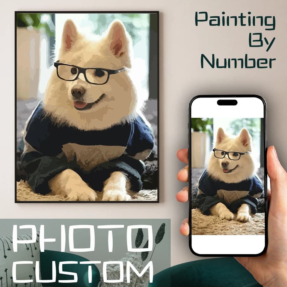 RUOPOTY 24/36/48 Colors Diy Painting By Numbers Acrylic Paints Kits Customized Pets Landscape Portrait Photo HandPainted For Hom