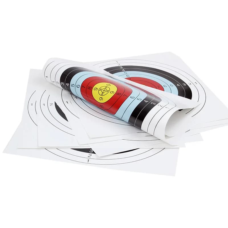 24 pezzi 40x40 cm durevoli accessori per l'allenamento per la pratica del viso in carta per tiro con l'arco