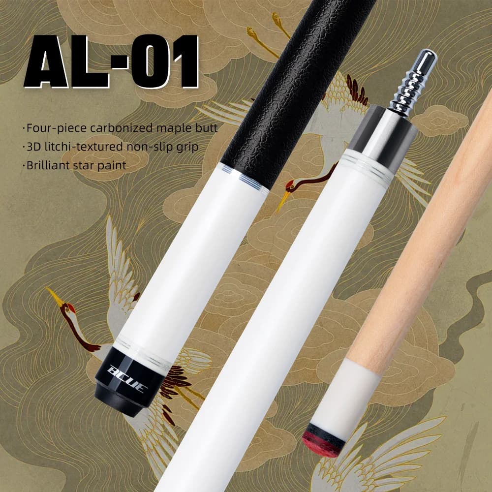AL-01 Pool Cue Sticker maple shaft rainbow tip with 12.5mm tip radial pin joint billiard cues