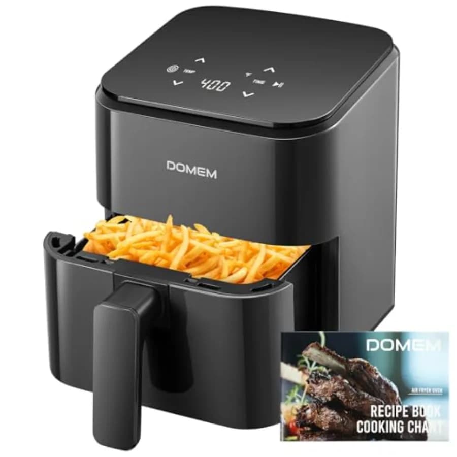 Friggitrice ad Aria Compatta da 3 Qt con Cestello Antiaderente e Griglia, Touchscreen Intuitivo, Cottura Semplice in Pochi Passaggi, Cottura a Basso Contenuto di Olio