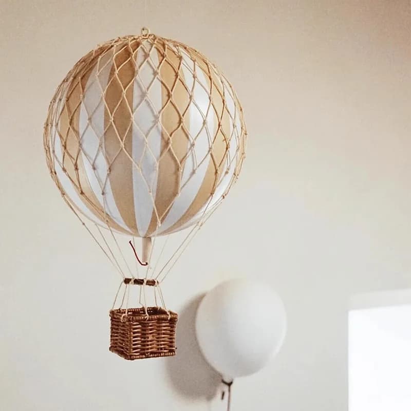 Hot air balloon pendant, children's room decoration, retro pendant wind chimes
