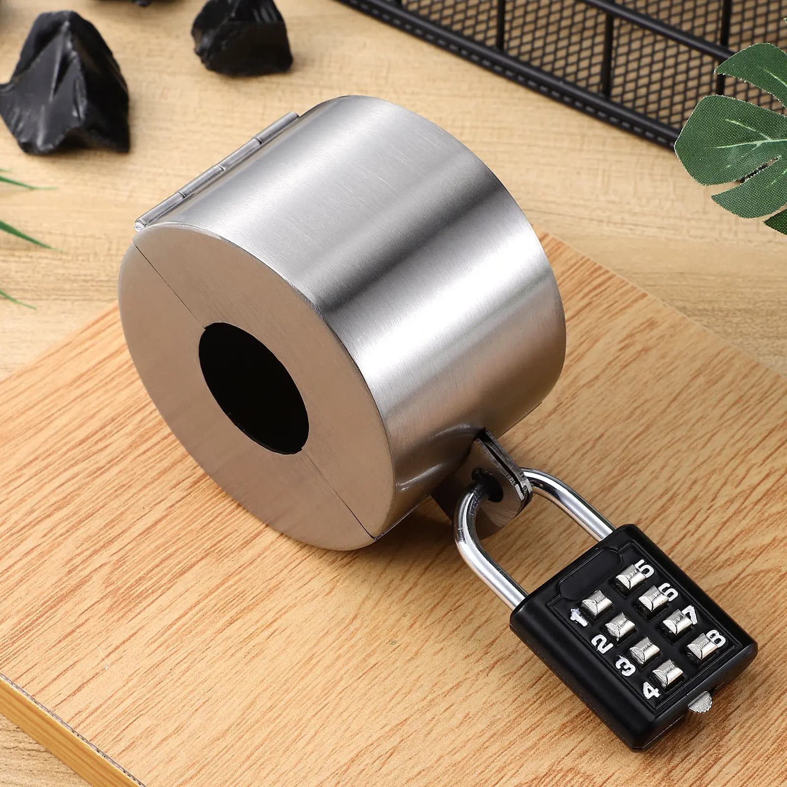 Set di 1 Lucchetto per Rubinetto Esterno, Copertura per Rubinetto in Acciaio Inox, Lucchetto Codificato per Giardini Residenziali e Commerciali