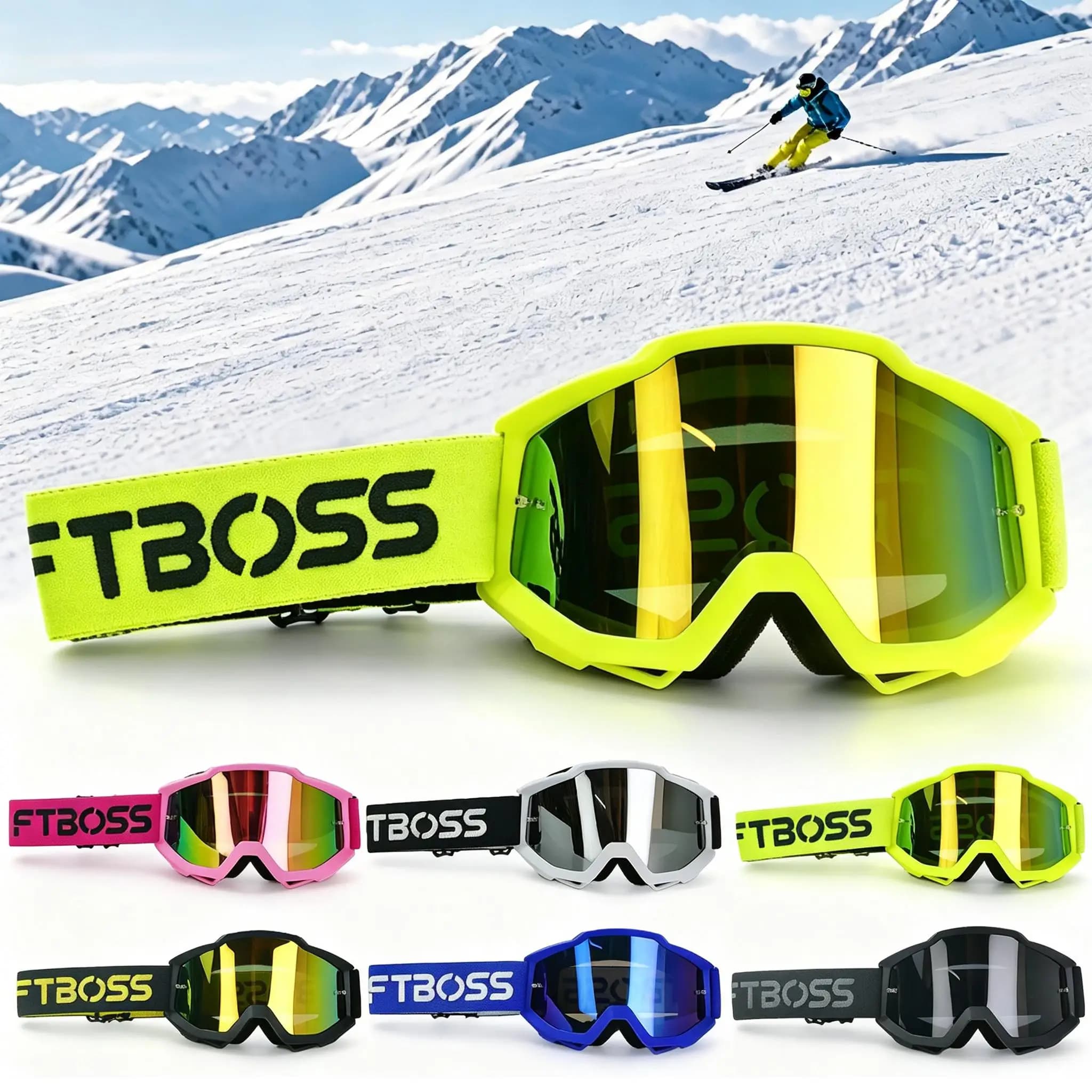 Ski Goggles for Men Women Anti Scratch Lens Outdoor Snow Sports Eyewear for Skiing Snowboarding Climbing