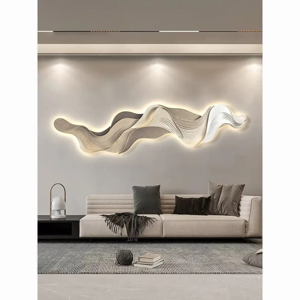 Luce da parete per divano di lusso con luce di montagna, luce per pittura murale con luce d'atmosfera, immagine sospesa, luce a LED di alta qualità