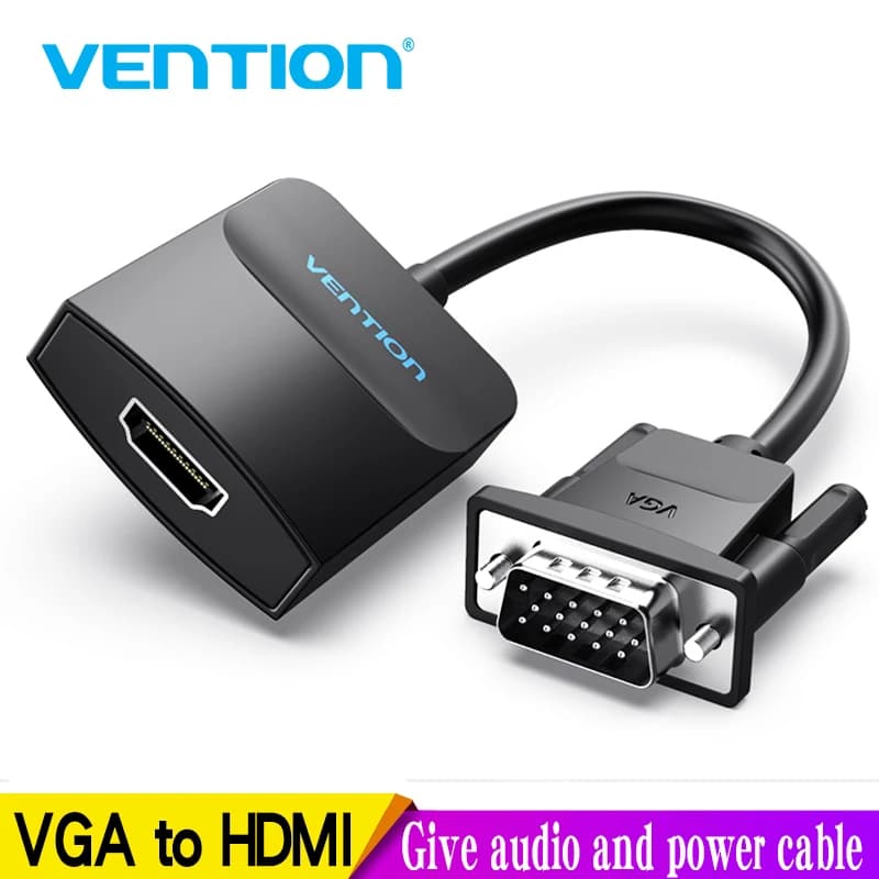 Adattatore Vention da VGA a HDMI con supporto audio 1080P per PC, laptop, proiettore HDTV, convertitore video audio, convertitore da VGA a HDMI