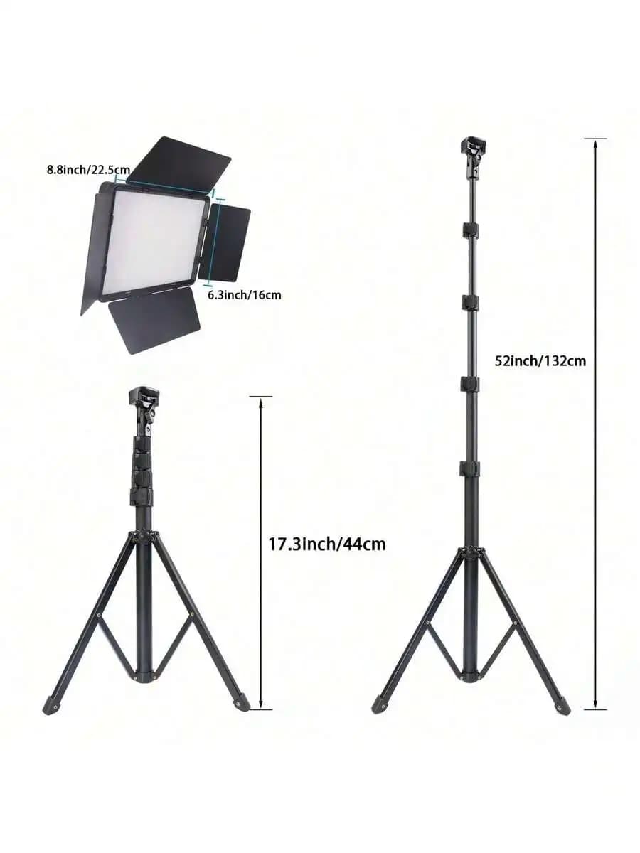 10 Inch LED Studio Spotlight With 130cm Tripod Square Light 22.5x16cm Diffuser USB Powered For Photography Live Streaming