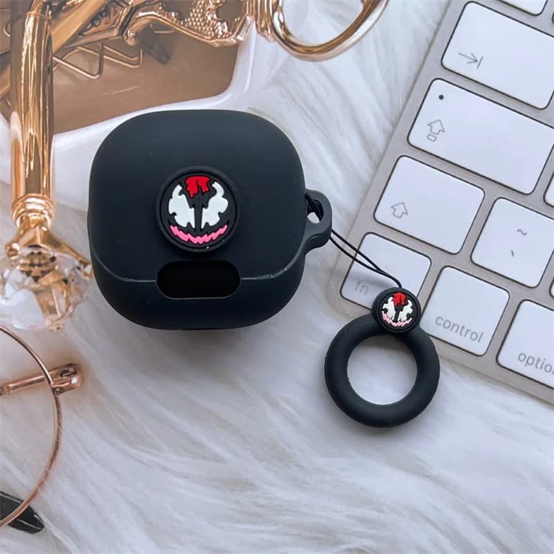 Silicone Cartoon Soft Case for Anker Soundcore Liberty 4 NC Wireless Bluetooth Earphone Protective Case with Keyring