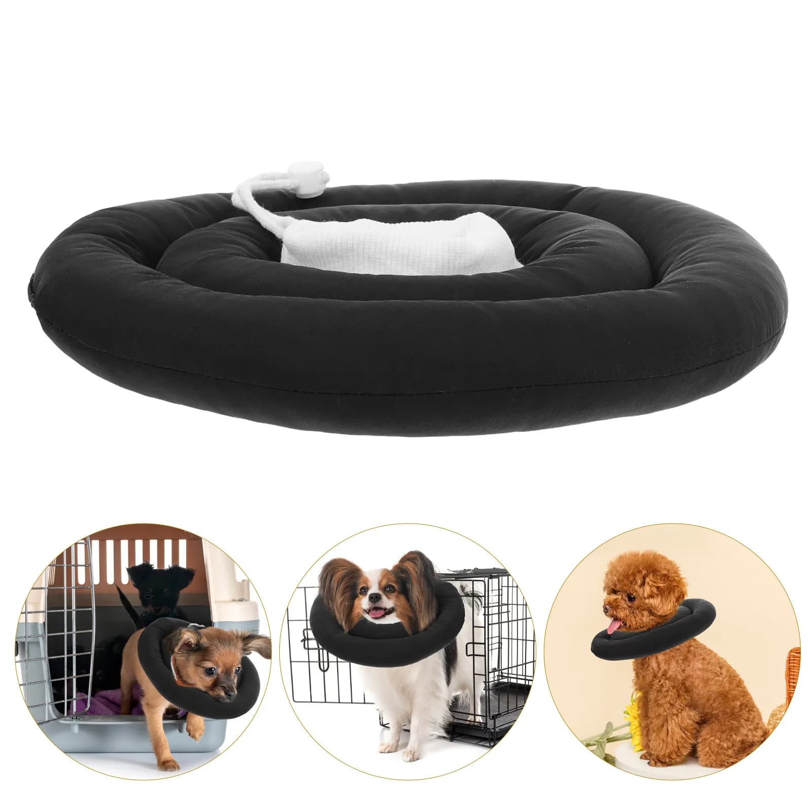 Adjustable Soft Dog Collar Protective Neck Donut for Cats Dogs Recovery Post Surgery Comfortable Breathable Elizabethan Collar