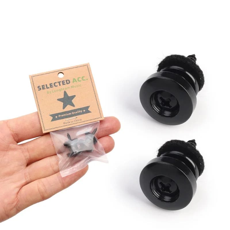 2 pezzi serrature per cinghia per chitarra perni terminali chiodo di coda pulsante di blocco pioli vite pulsante antiscivolo chiodo per chitarra elettrica acustica ukulele basso