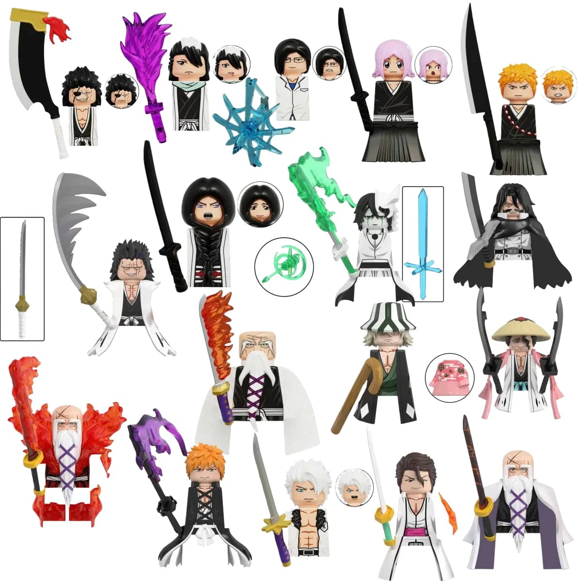 Box KDL816 WM6164 Building Blocks Mini Model Figures Soul Candles Kurosaki Ichigo Kuchiki Rukia Cartoon Christmas Gift Toy