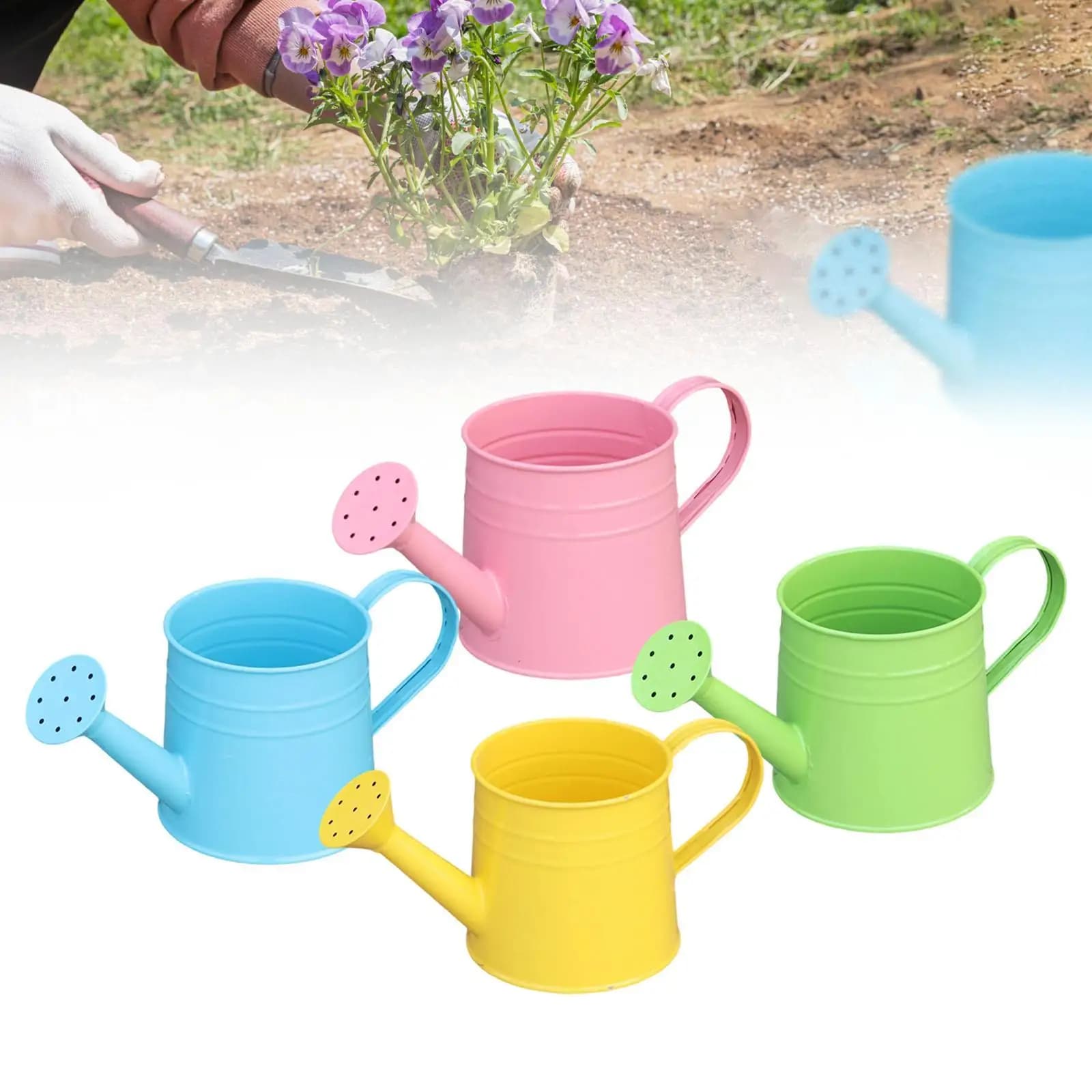 Annaffiatoio da Giardino con Ampio Beccuccio in Ferro per Piante da Interno, Fiori e Ortaggi, Uso Domestico