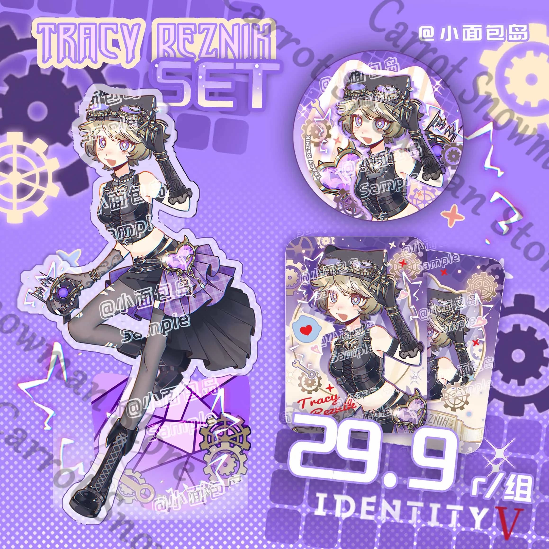 Anime Identity V Tracy Reznik Meccanico In Piedi Segno Indicativo Scheda Distintivo Emblema Carta Cospaly Cartone Animato Regalo Decorare