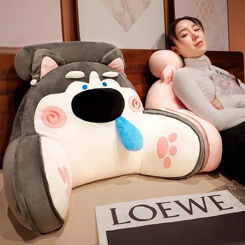 Cuscino testiera multifunzionale Cuscino lombare per letto in cartone animato Borsa morbida per divano Cuscino per testiera grande