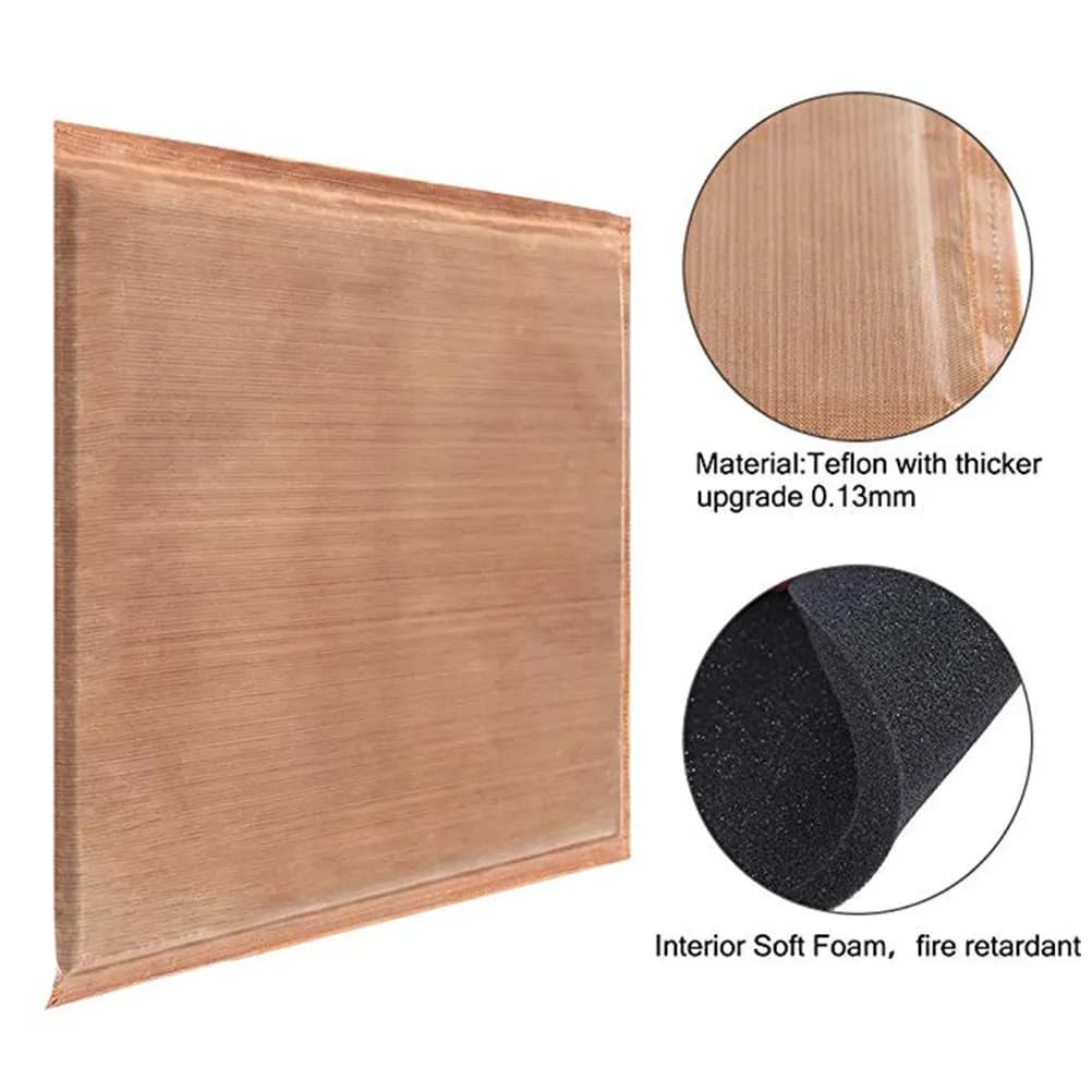 2pcs Press 10X10Inch Reusable Ptfe Resistant Flat Mat For Clothes Hats Accessories Art Crafts Pillow For Heat Press Heat
