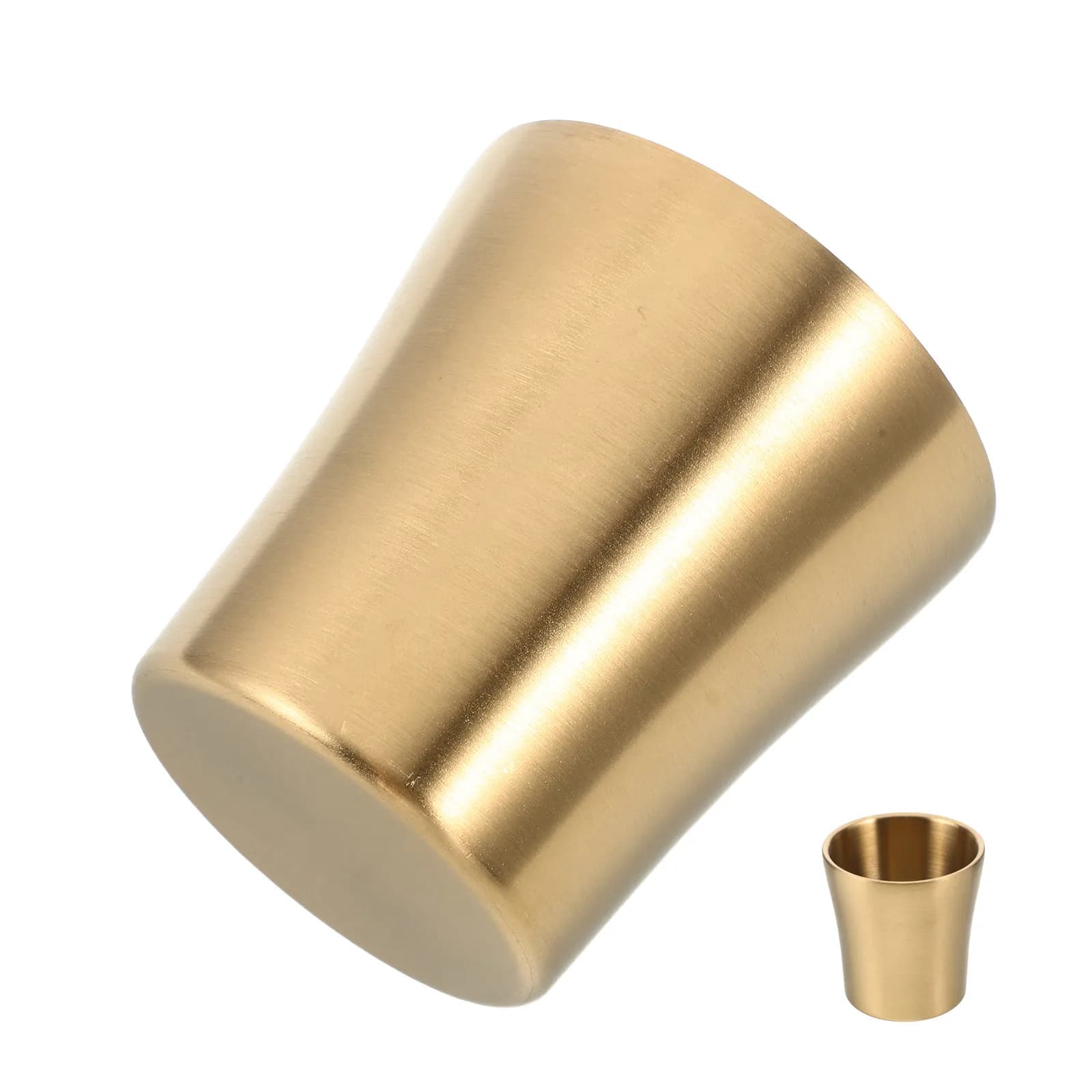 Bicchiere per collutorio in acciaio inossidabile da 180 ml per lavabo, da viaggio, per igiene orale, riutilizzabile, porta spazzolino, design a vita sottile, antiruggine