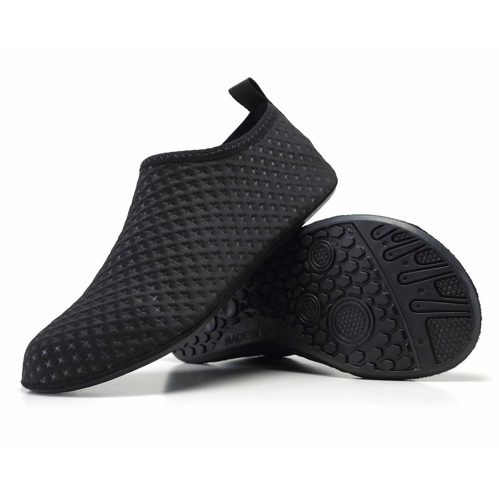 Black Quick Dry Water Shoes Barefoot Aqua Socks Non-slip Soft Sole For Beach Swim Surf Yoga Fitness Exercise Unisex