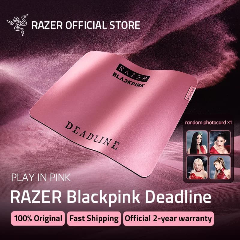 Tappetino per mouse da gioco antiscivolo Razer BLACKPINK con foto come regalo