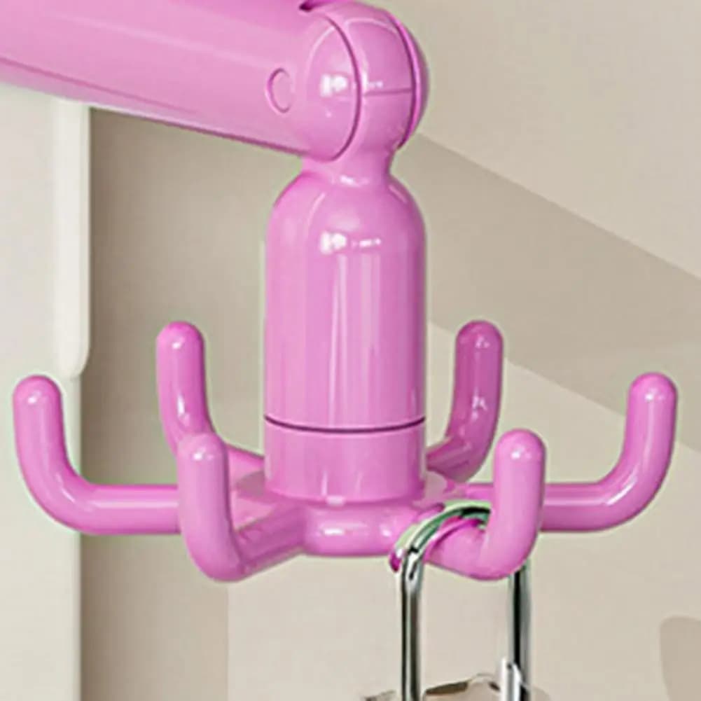 Suction Cup Hanger Reusable Wall Hook 6-claw Suction Cup Hook with 360-degree Swivel Adhesive-free Removable Wall for Kitchen