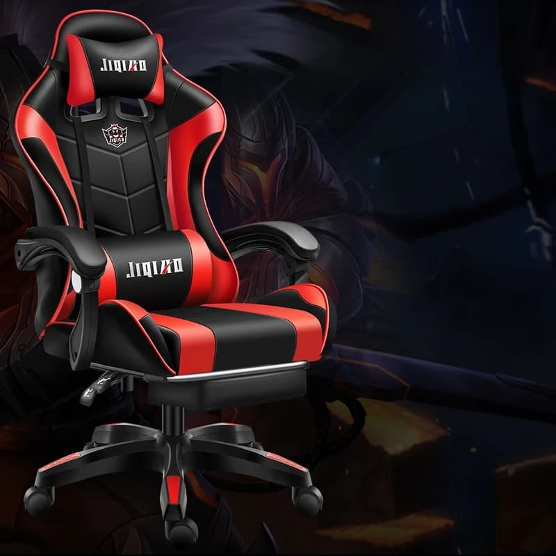 Sedia da Gaming Ergonomica, Sedia da Ufficio per Computer, Reclinabile con Schienale Alto, Supporto Lombare Regolabile, Girevole, per Casa e Ufficio