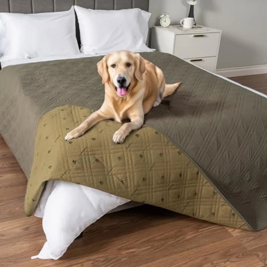 Coperta Impermeabile per Cani, Protezione per Mobili, Coperta Trapuntata Antiscivolo per Divano, Letto, Cani e Gatti, Resistente all'Acqua