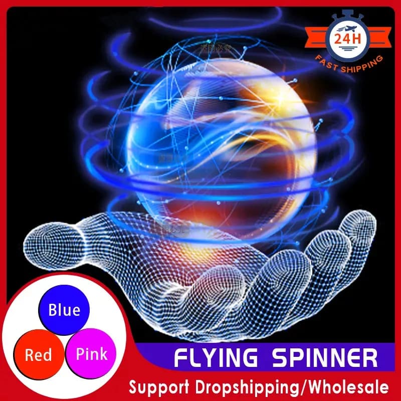 Flying Ball Boomerang Flyorb Magic con luci a LED Drone Hover Ball rilascio di Stress Flying Spinner Fidget Toys regali per la famiglia dei bambini