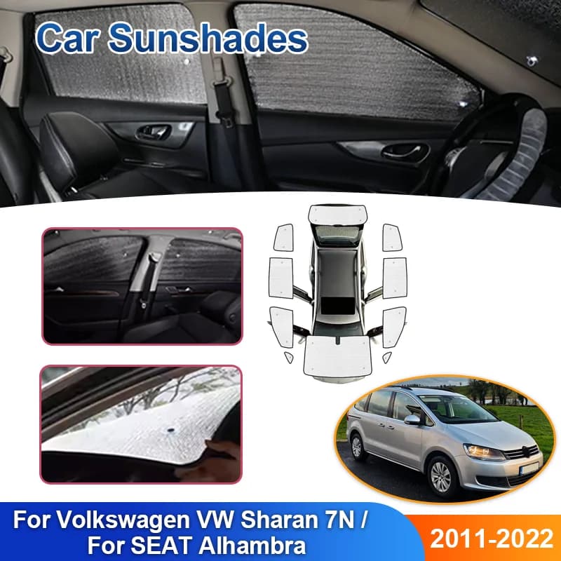 Parasole per Auto Volkswagen VW Sharan 7N SEAT Alhambra 2011-2022, Copertura Completa per Parabrezza, Accessori Auto