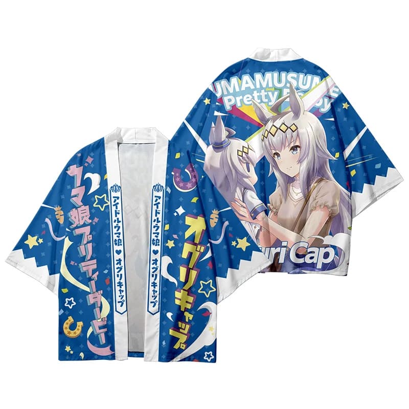 3D Anime Uma Musume Pretty Derby Kitasan Nero Costume Cosplay Kimono Giapponese Cardigan Camicia Haori Mantello Partito Magliette E Camicette Streetwear