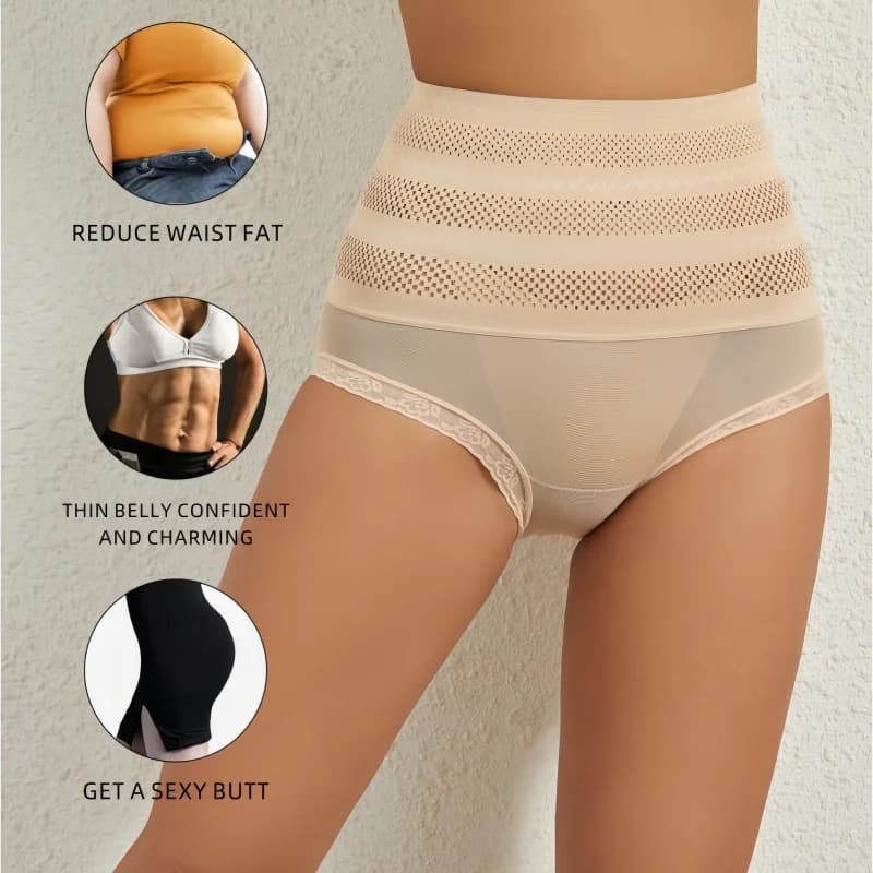 Women High Waist Shapers Solid Color Shapewear Tummy Control Panties Lifting Hip Briefs Belly Tightening Underwear M-XXL