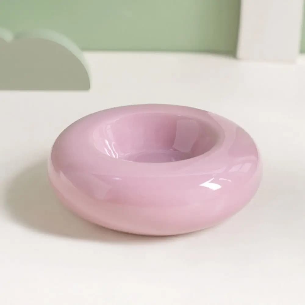 Ceramic Cat Food Water Bowl Anti Slip Anti Vomiting Pet Food Basin Easy Clean Anti-flip Pet Feeder Dish for Kitten/Puppy/Bunny