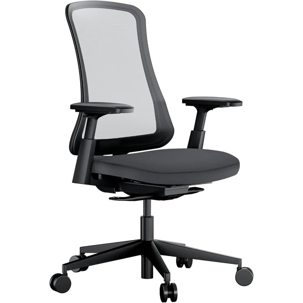 Sedia da ufficio ergonomica ProtoArc - Sedia da computer flessibile, sedile scorrevole con cuscino in schiuma, rete traspirante di Wintex, 125 ° Reclinabile