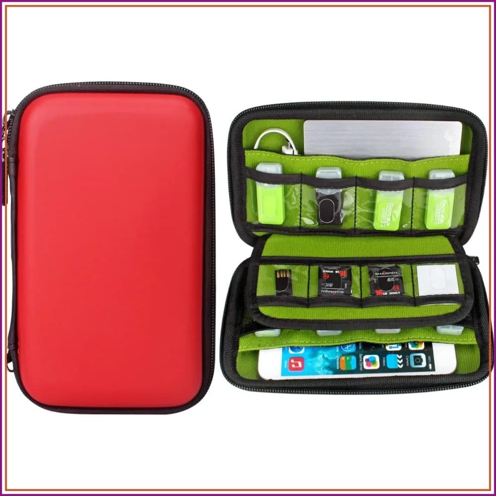 Waterproof Memory Card Case for External Hard Drive, USB Flash Drives, Power Banks - Best for Traveling